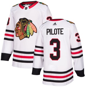 Men's Pierre Pilote Chicago Blackhawks Authentic Jersey - White