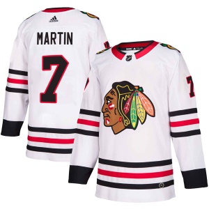 Men's Pit Martin Chicago Blackhawks Authentic Away Jersey - White