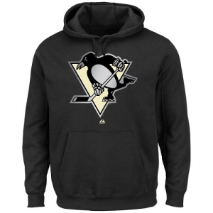 Men's Pittsburgh Penguins Game Reflex Pullover Hoodie - - Black