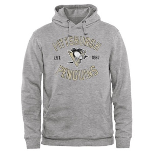 Men's Pittsburgh Penguins Heritage Pullover Hoodie - Ash