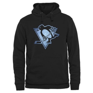 Men's Pittsburgh Penguins Rinkside Pond Hockey Pullover Hoodie - - Black