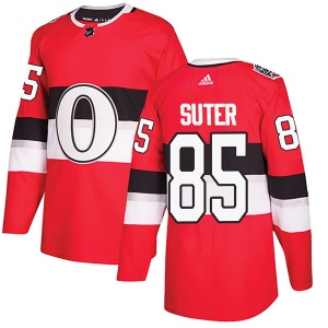 Men's Pius Suter Ottawa Senators Authentic 2017 100 Classic Jersey - Red