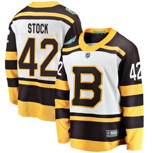 Men's Pj Stock Boston Bruins 2019 Winter Classic Breakaway Jersey - White