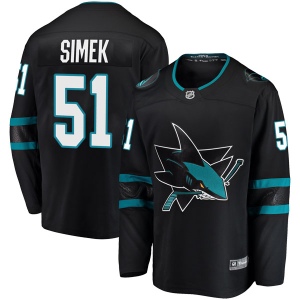 Men's Radim Simek San Jose Sharks Breakaway Alternate Jersey - Black