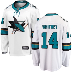 Men's Ray Whitney San Jose Sharks Breakaway Away Jersey - White