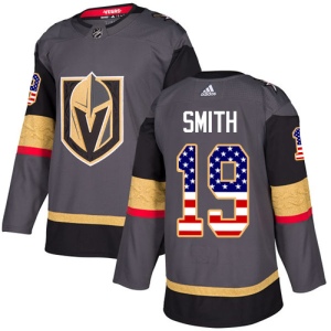 Men's Reilly Smith Vegas Golden Knights Authentic Gray USA Flag Fashion Jersey - Gold