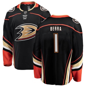 Men's Reto Berra Anaheim Ducks Authentic Home Jersey - Black