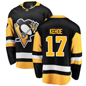 Men's Rick Kehoe Pittsburgh Penguins Breakaway Home Jersey - Black