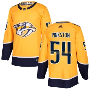 Men's Rick Pinkston Nashville Predators Authentic Gold Home Jersey - Pink