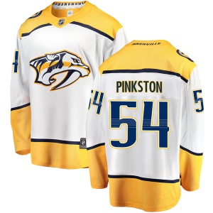 Men's Rick Pinkston Nashville Predators Breakaway White Away Jersey - Pink