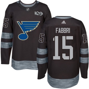 Men's Robby Fabbri St. Louis Blues Authentic 1917-2017 100th Anniversary Jersey - Black