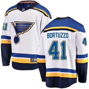 Men's Robert Bortuzzo St. Louis Blues Breakaway Away Jersey - White