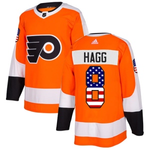 Men's Robert Hagg Philadelphia Flyers Authentic USA Flag Fashion Jersey - Orange