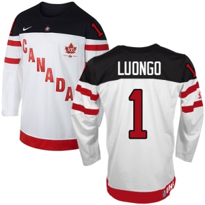 Men's Roberto Luongo Team Canada Premier 100th Anniversary Olympic Hockey Jersey - White