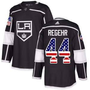 Men's Robyn Regehr Los Angeles Kings Authentic USA Flag Fashion Jersey - Black