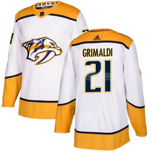 Men's Rocco Grimaldi Nashville Predators Authentic Away Jersey - White