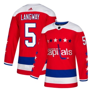 Men's Rod Langway Washington Capitals Authentic Alternate Jersey - Red