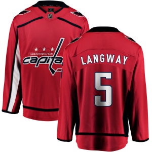 Men's Rod Langway Washington Capitals Home Breakaway Jersey - Red