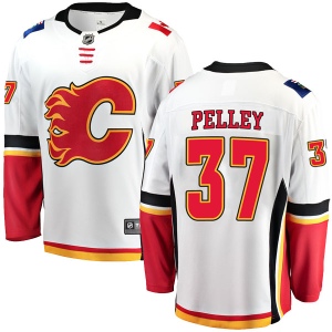 Men's Rod Pelley Calgary Flames Breakaway Away Jersey - White