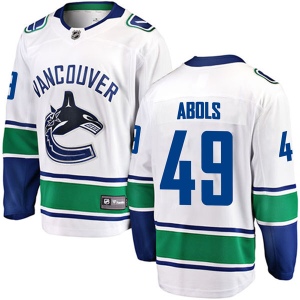 Men's Rodrigo Abols Vancouver Canucks Breakaway Away Jersey - White