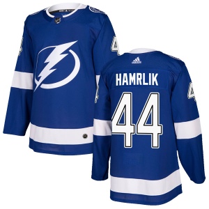 Men's Roman Hamrlik Tampa Bay Lightning Authentic Home Jersey - Blue