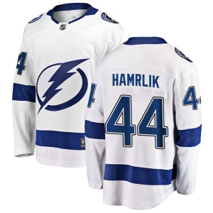 Men's Roman Hamrlik Tampa Bay Lightning Breakaway Away Jersey - White