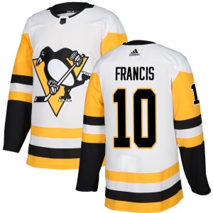 Men's Ron Francis Pittsburgh Penguins Authentic Jersey - White