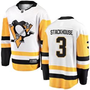 Men's Ron Stackhouse Pittsburgh Penguins Breakaway Away Jersey - White