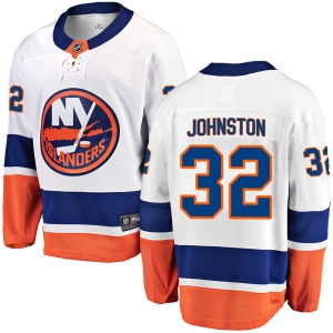 Men's Ross Johnston New York Islanders Breakaway Away Jersey - White