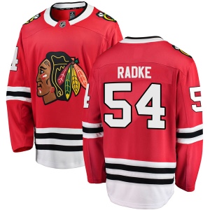 Men's Roy Radke Chicago Blackhawks Breakaway Home Jersey - Red