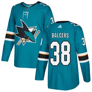 Men's Rudolfs Balcers San Jose Sharks Authentic Home Jersey - Teal