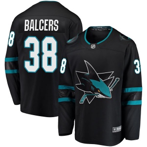 Men's Rudolfs Balcers San Jose Sharks Breakaway Alternate Jersey - Black