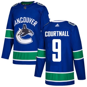 Men's Russ Courtnall Vancouver Canucks Authentic Home Jersey - Blue