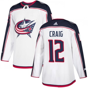 Men's Ryan Craig Columbus Blue Jackets Authentic Away Jersey - White