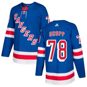 Men's Ryan Gropp New York Rangers Authentic Home Jersey - Royal Blue