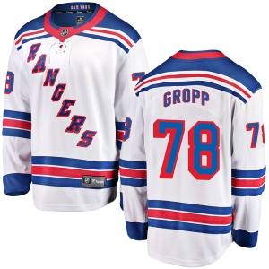 Men's Ryan Gropp New York Rangers Breakaway Away Jersey - White