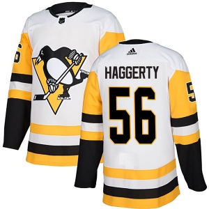 Men's Ryan Haggerty Pittsburgh Penguins Authentic Away Jersey - White