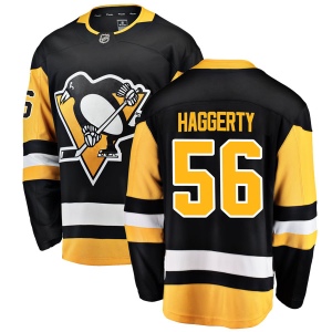 Men's Ryan Haggerty Pittsburgh Penguins Breakaway Home Jersey - Black