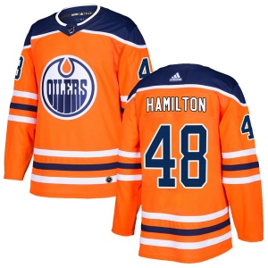 Men's Ryan Hamilton Edmonton Oilers Authentic r Home Jersey - Orange