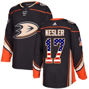 Men's Ryan Kesler Anaheim Ducks Authentic USA Flag Fashion Jersey - Black