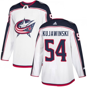 Men's Ryan Kujawinski Columbus Blue Jackets Authentic Away Jersey - White