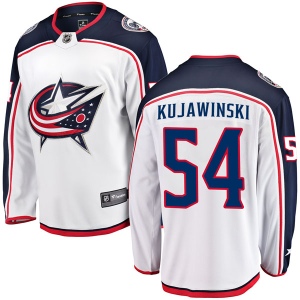 Men's Ryan Kujawinski Columbus Blue Jackets Breakaway Away Jersey - White