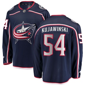 Men's Ryan Kujawinski Columbus Blue Jackets Breakaway Home Jersey - Navy