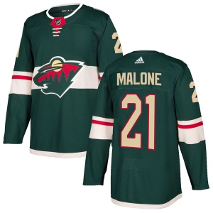 Men's Ryan Malone Minnesota Wild Authentic Home Jersey - Green