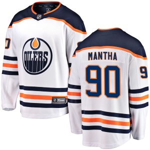 Men's Ryan Mantha Edmonton Oilers Authentic Away Breakaway Jersey - White