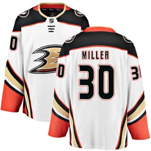 Men's Ryan Miller Anaheim Ducks Authentic Away Jersey - White