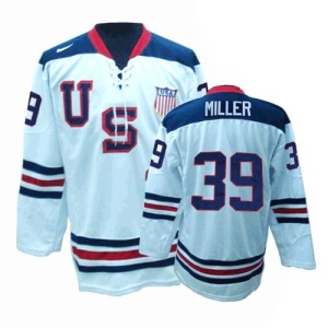 Men's Ryan Miller Team USA Premier 1960 Throwback Olympic Hockey Jersey - White