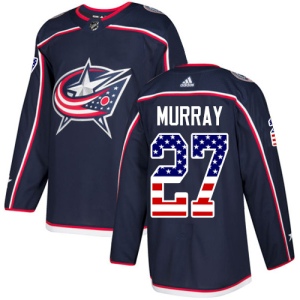 Men's Ryan Murray Columbus Blue Jackets Authentic USA Flag Fashion Jersey - Navy Blue