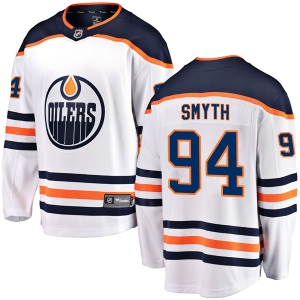 Men's Ryan Smyth Edmonton Oilers Authentic Away Breakaway Jersey - White