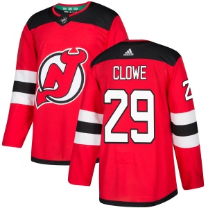 Men's Ryane Clowe New Jersey Devils Authentic Jersey - Red